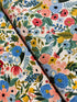 Garden Party Blue canvas fabric by Rifle Paper Co. – floral cotton-linen blend from the Wildwood collection for Cotton + Steel.