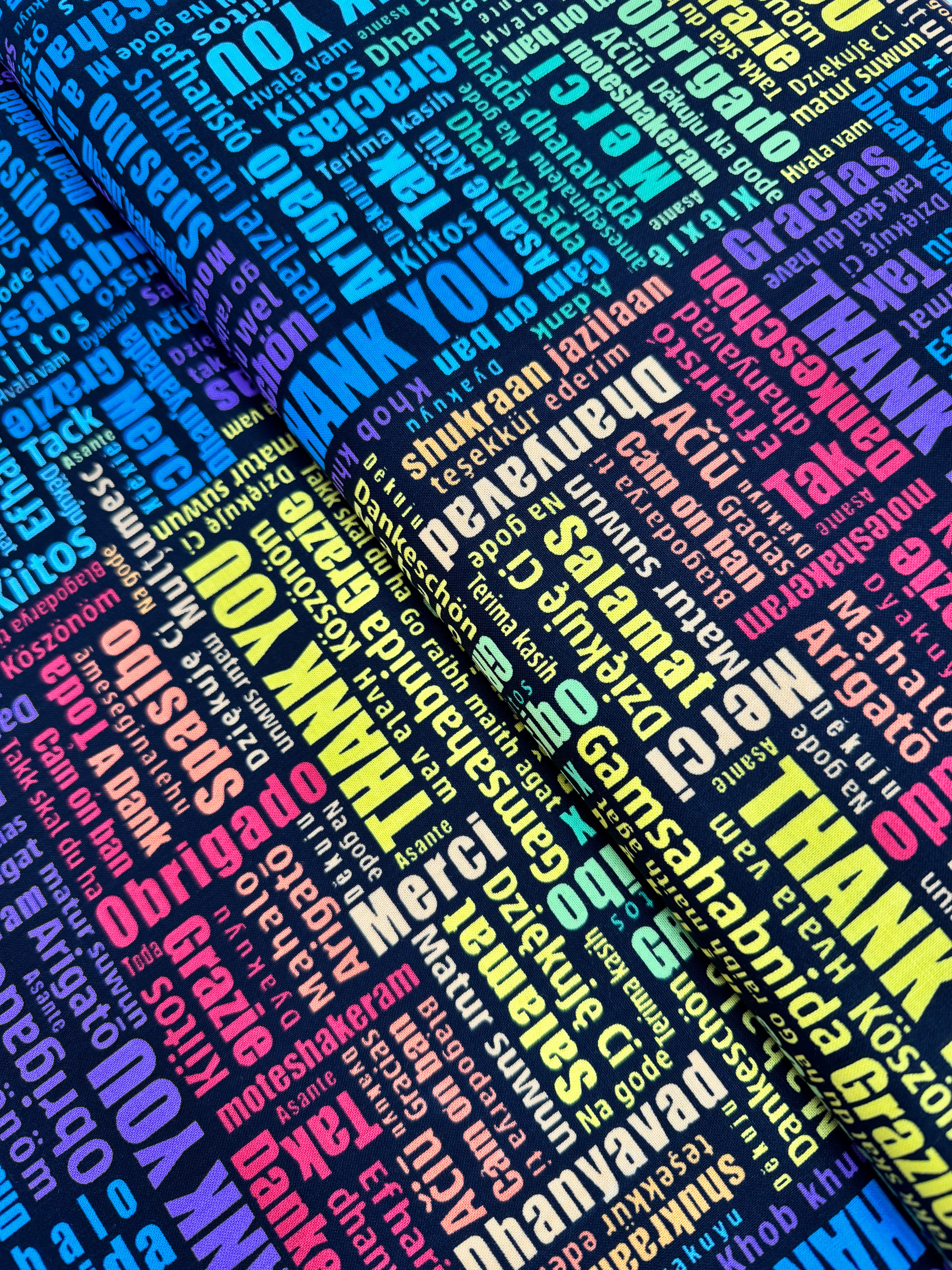 Everyday Heroes - Thank You Words Multilingual Yardage