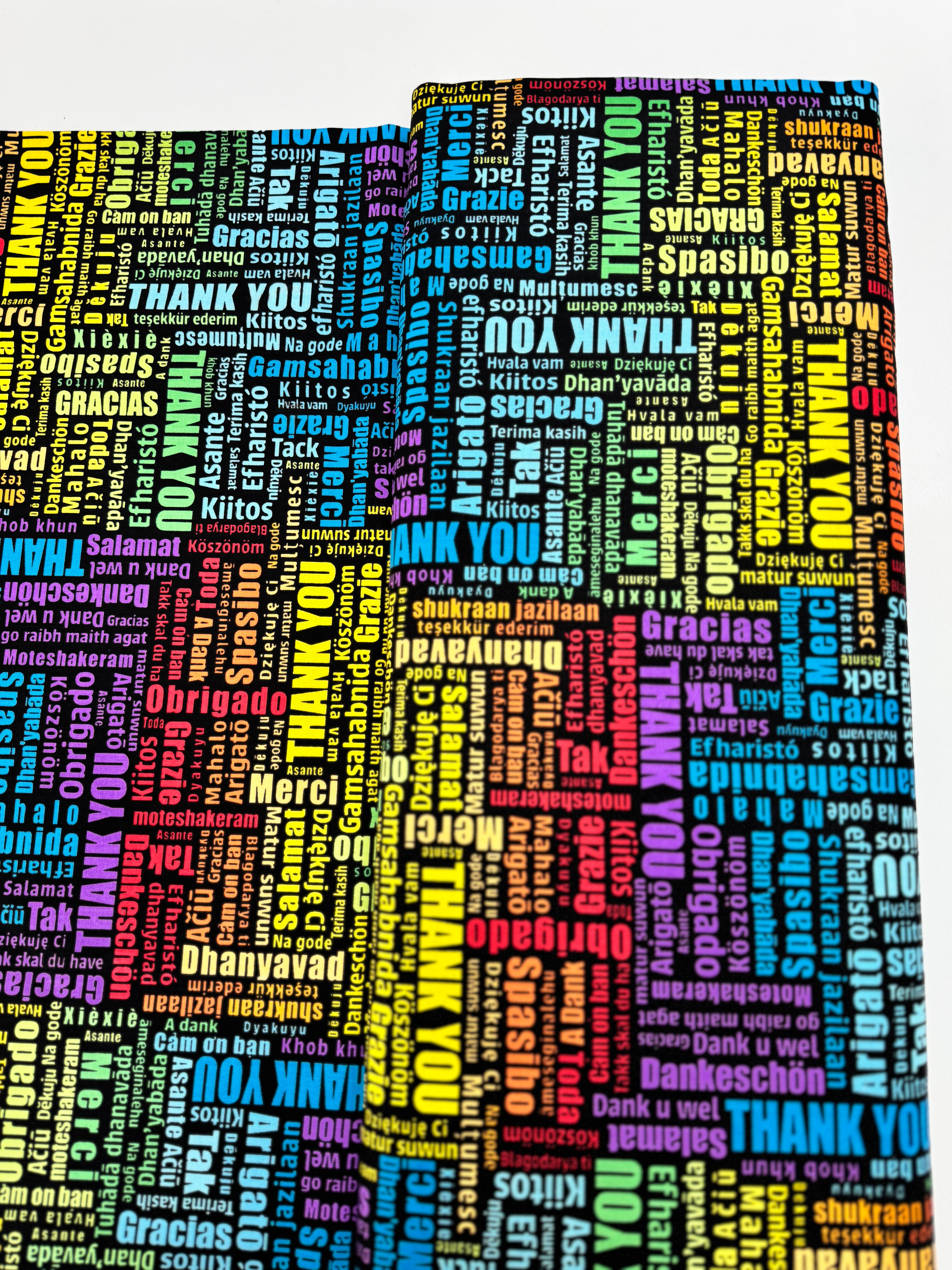 Everyday Heroes - Thank You Words Multilingual Yardage