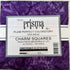 Prisma Dyes Plum Perfect charm pack with hand-dyed purple 5-inch batik squares by Robert Kaufman.