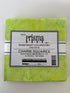 Rainforest Prisma Dyes charm pack featuring hand-dyed green 5-inch batik squares by Robert Kaufman.