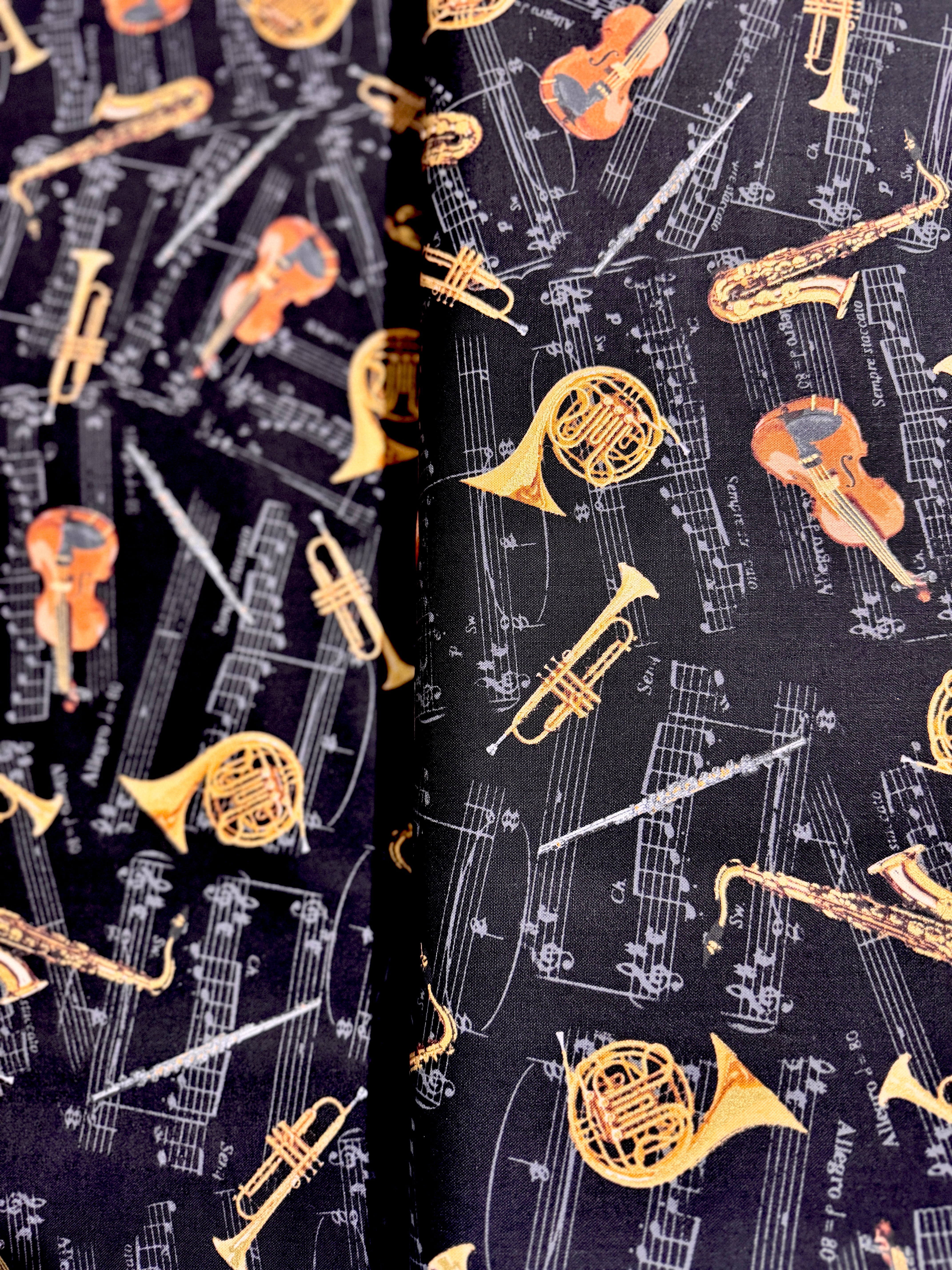Orchestra Instruments with Music Background Yardage