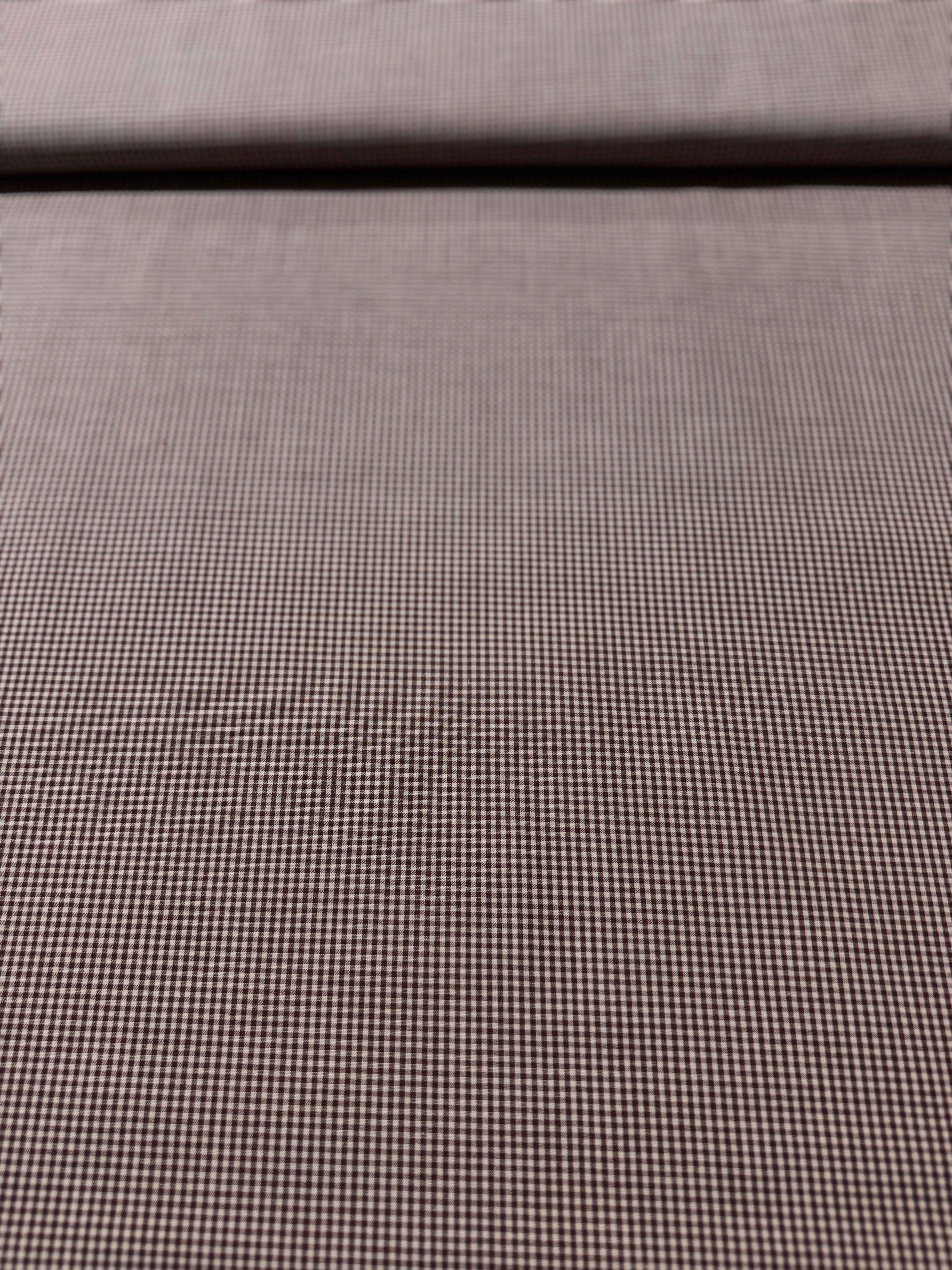Crawford Gingham - Yarn Dyed 1/16 Inch Gingham Brown - Remnant