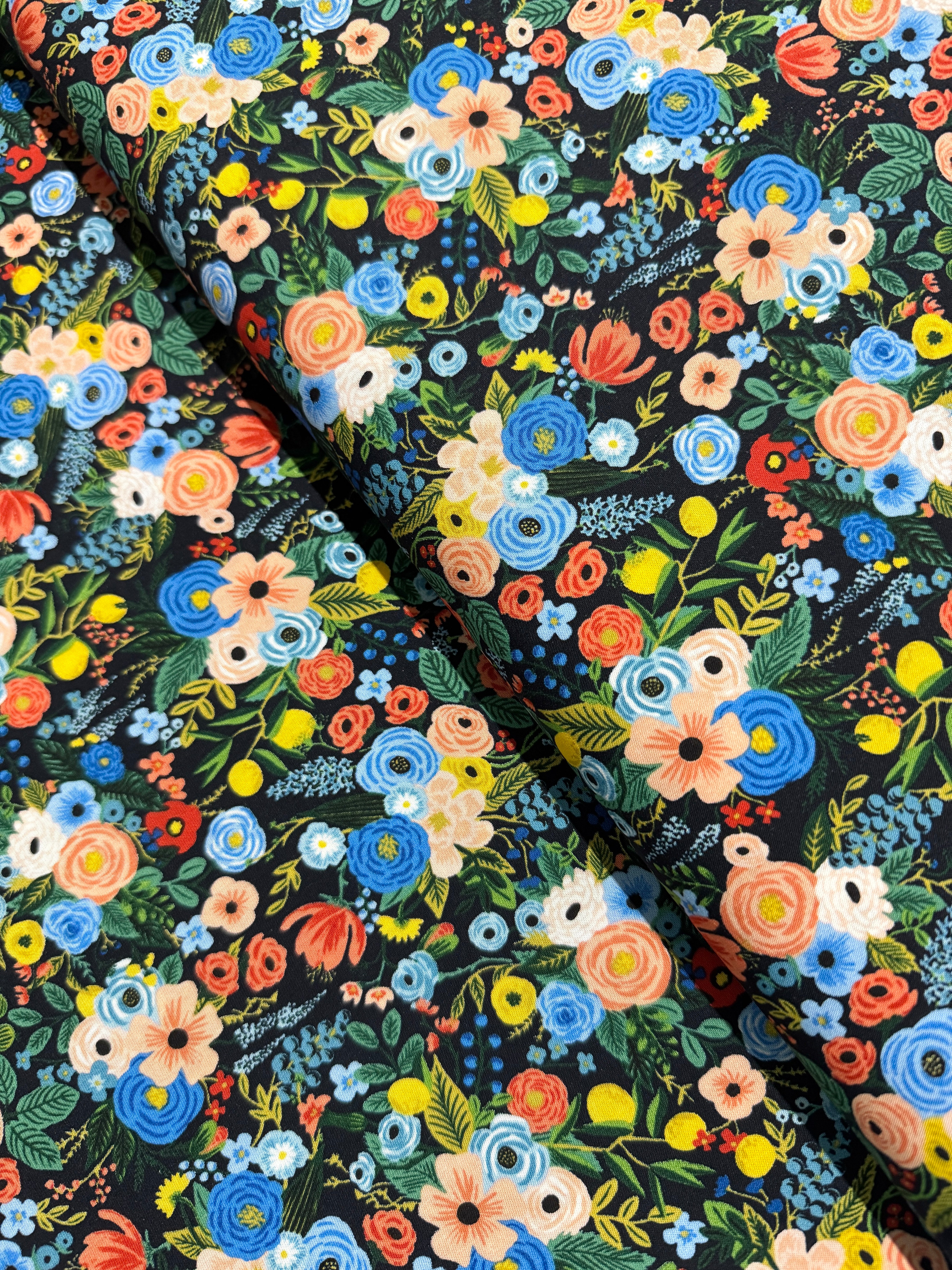 Wildwood - Petite Garden Party Navy Rayon Yardage