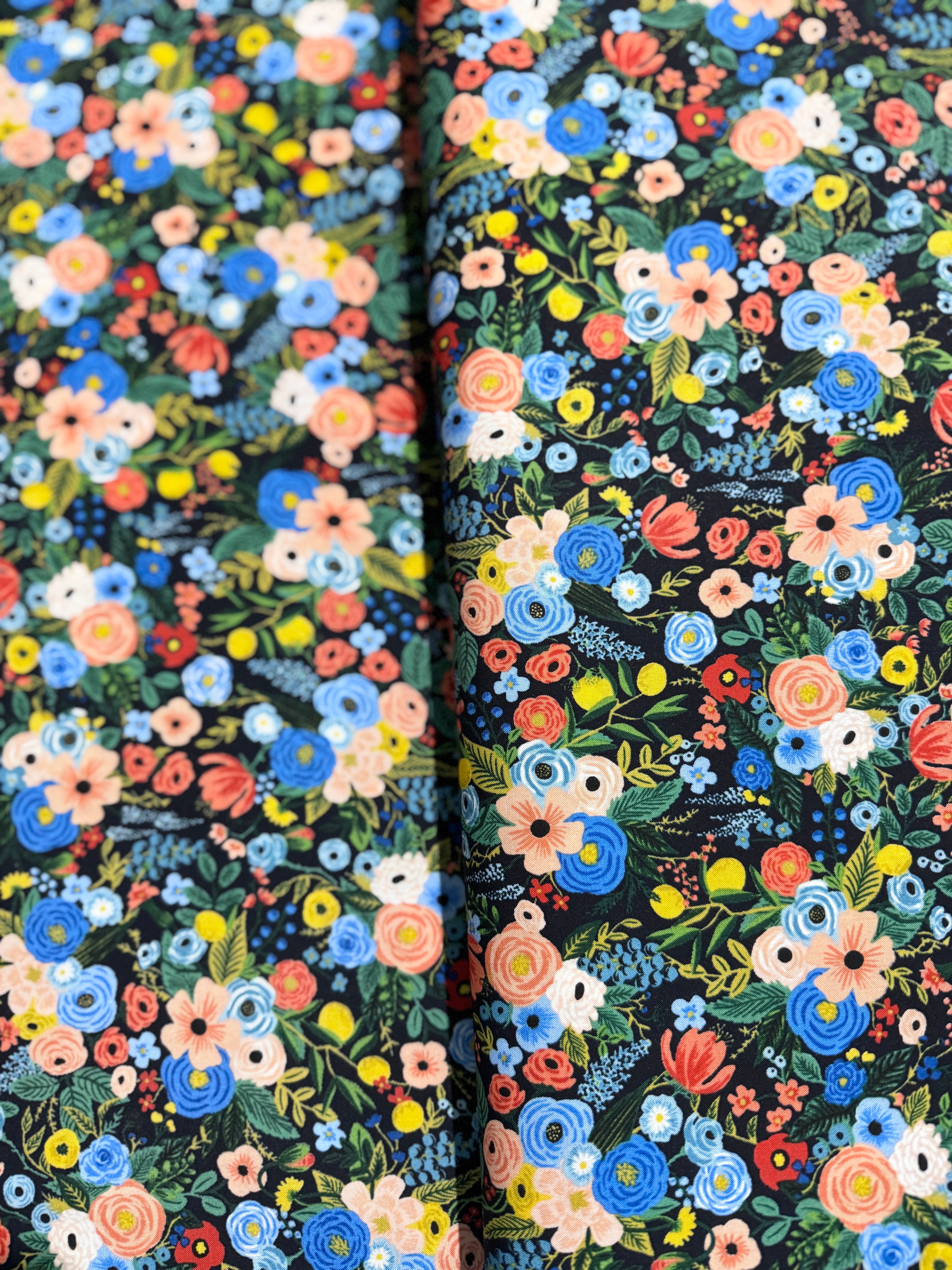 Wildwood - Petite Garden Party Navy Rayon Yardage