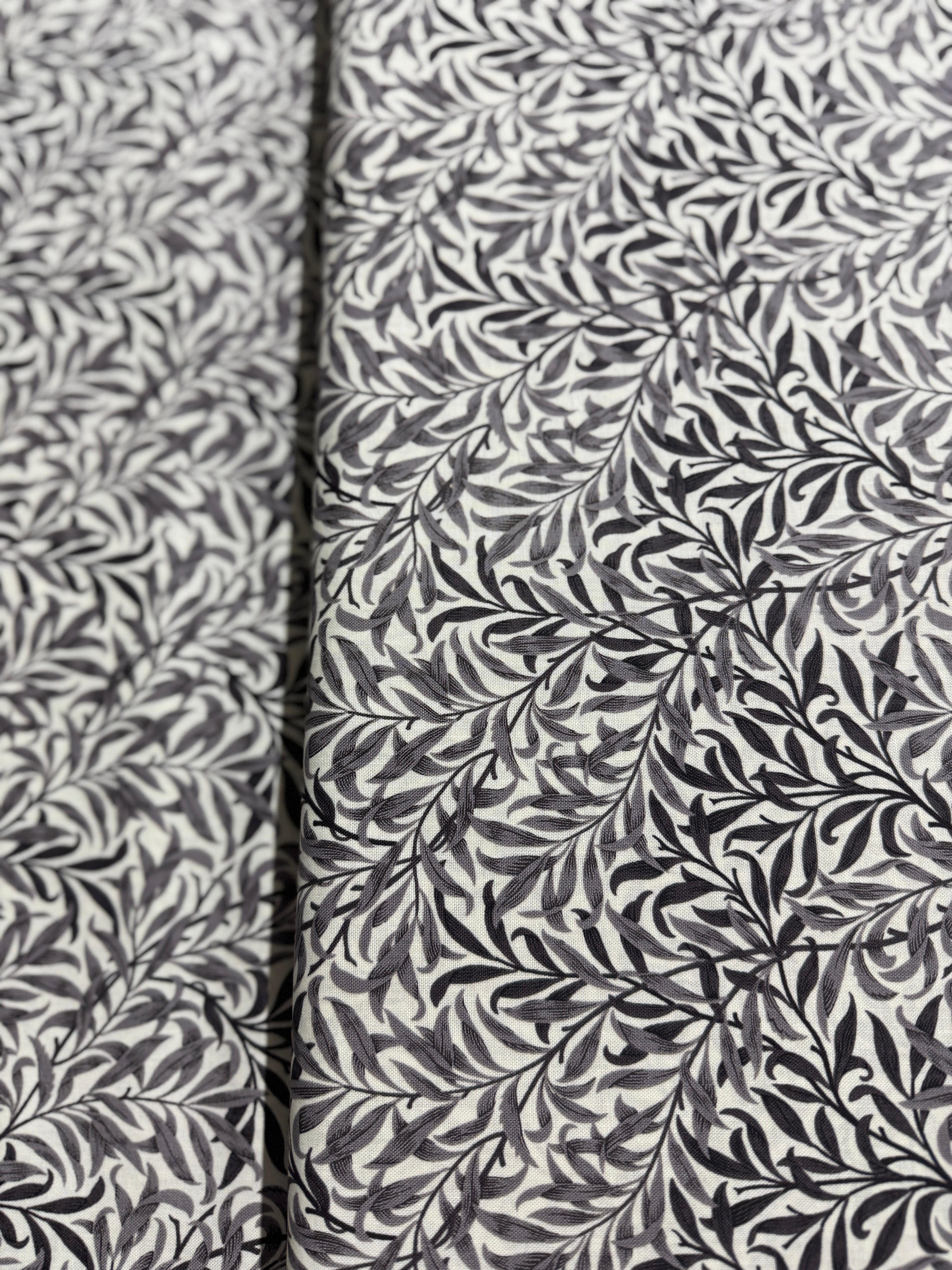 Ebony Suite - Leaf Vines Dove Yardage