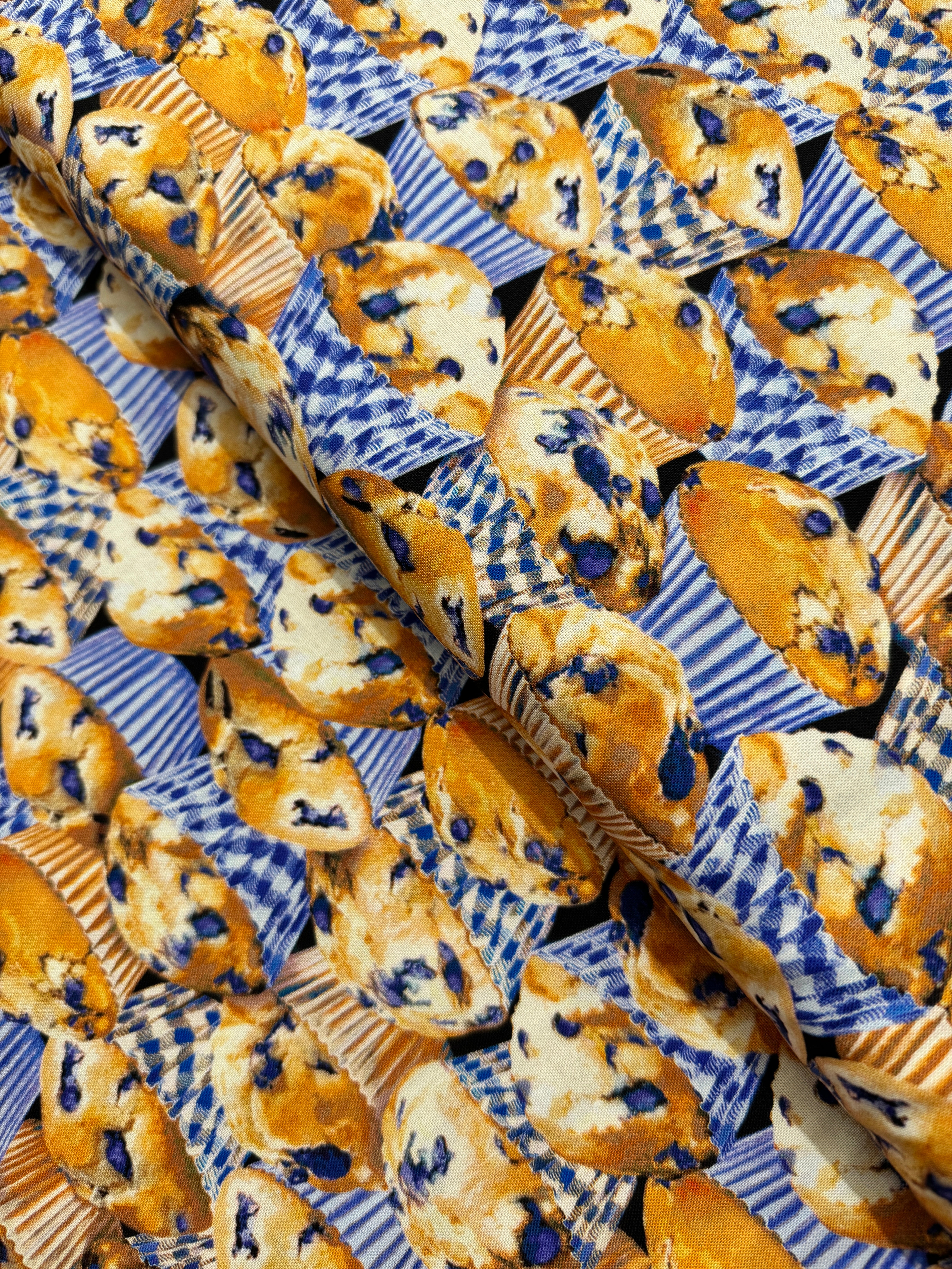 Blueberry Hill - Stacked Blueberry Muffins Multi - Remnant