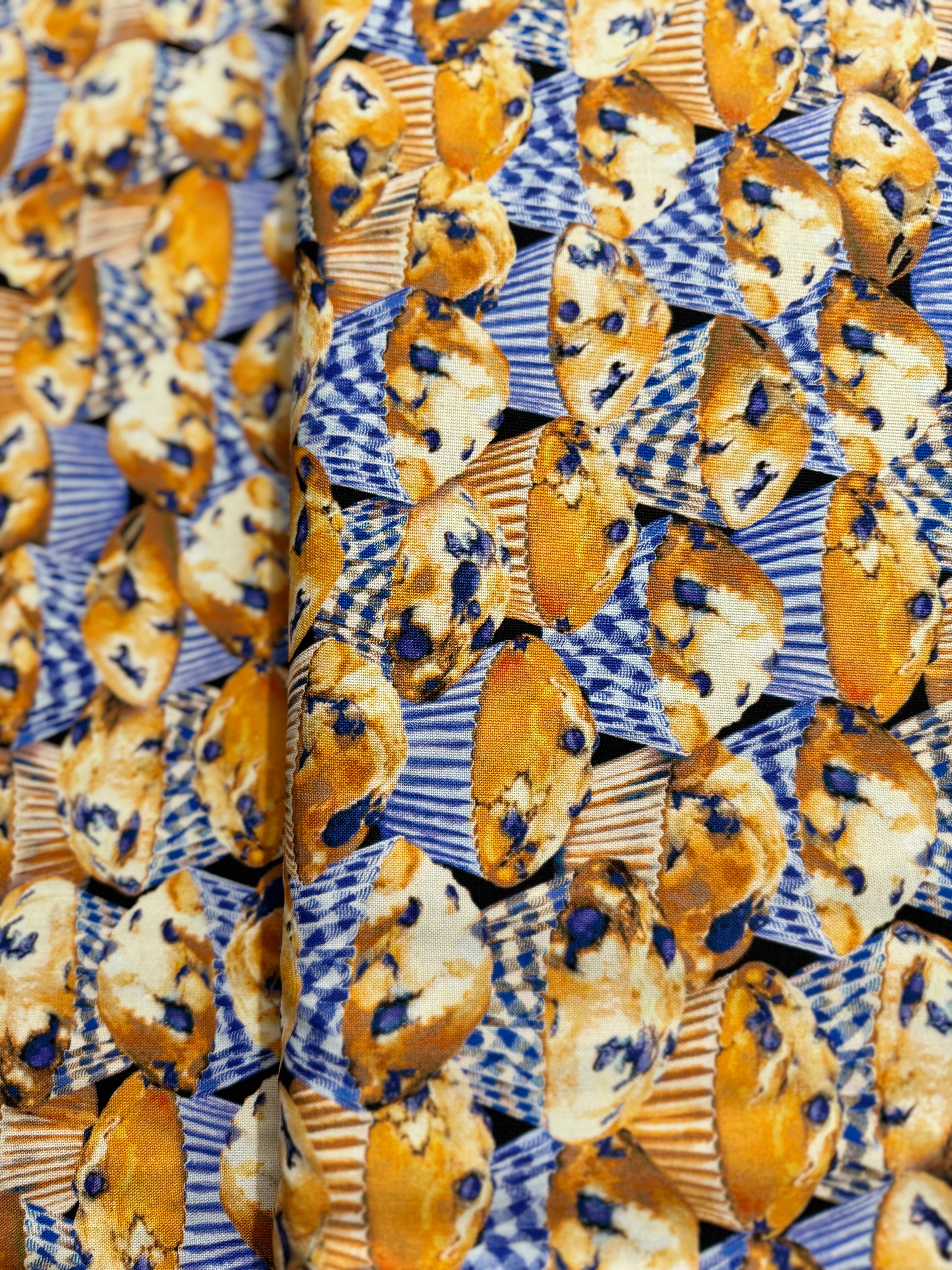 Blueberry Hill - Stacked Blueberry Muffins Multi - Remnant