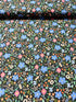 Fat Quarter - Primavera - Wild Rose Black Metallic