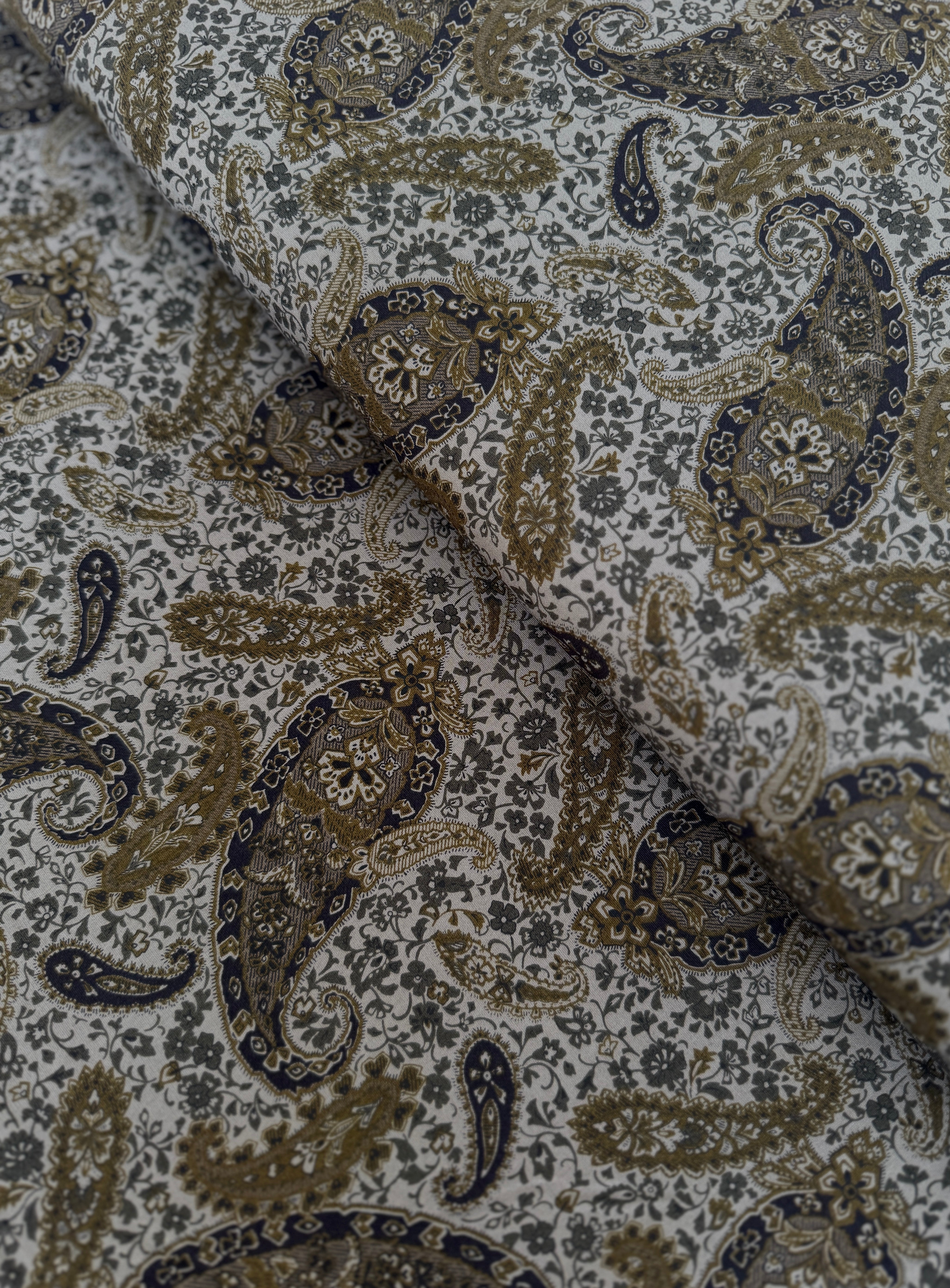 Vintage Petals and Paisleys - Paisley Gray Fabric by Sevenberry for Robert Kaufman
