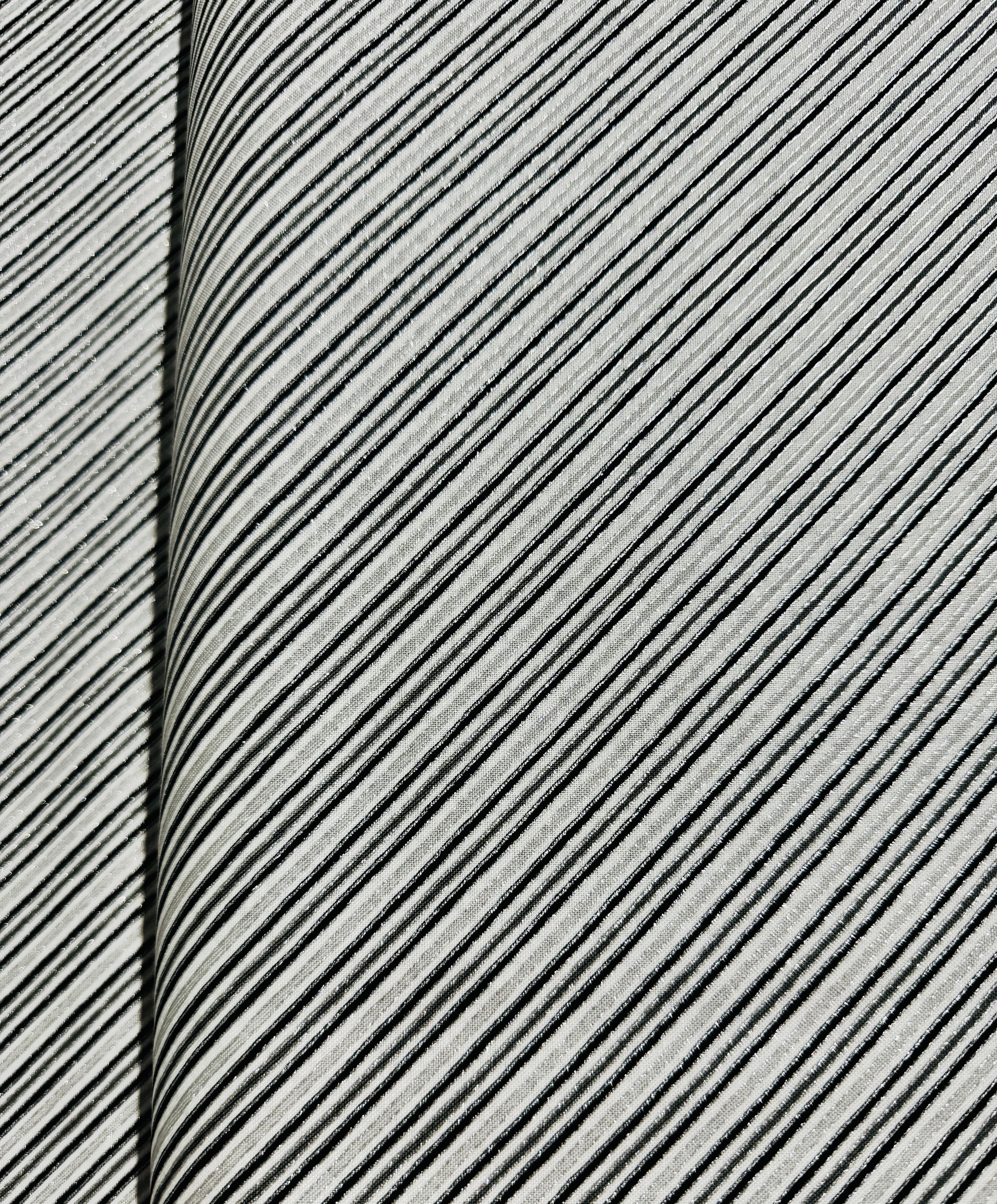 Holiday Charms - Stripe Silver Yardage
