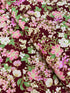 Aurelia - Small Florals Burgundy Metallic Yardage