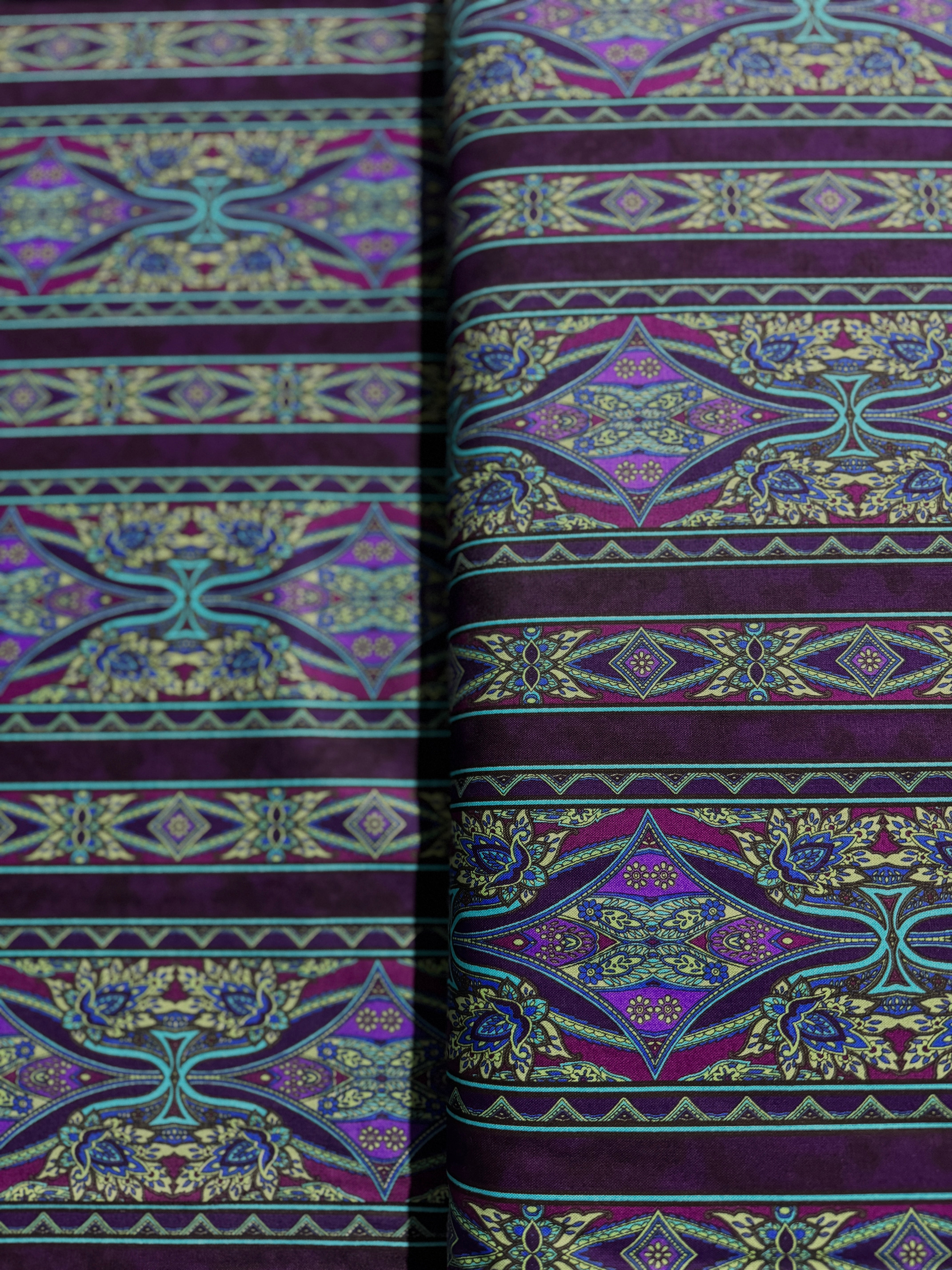 Maison Border Magenta Fabric by Jinny Beyer for RJR – rich magenta border print