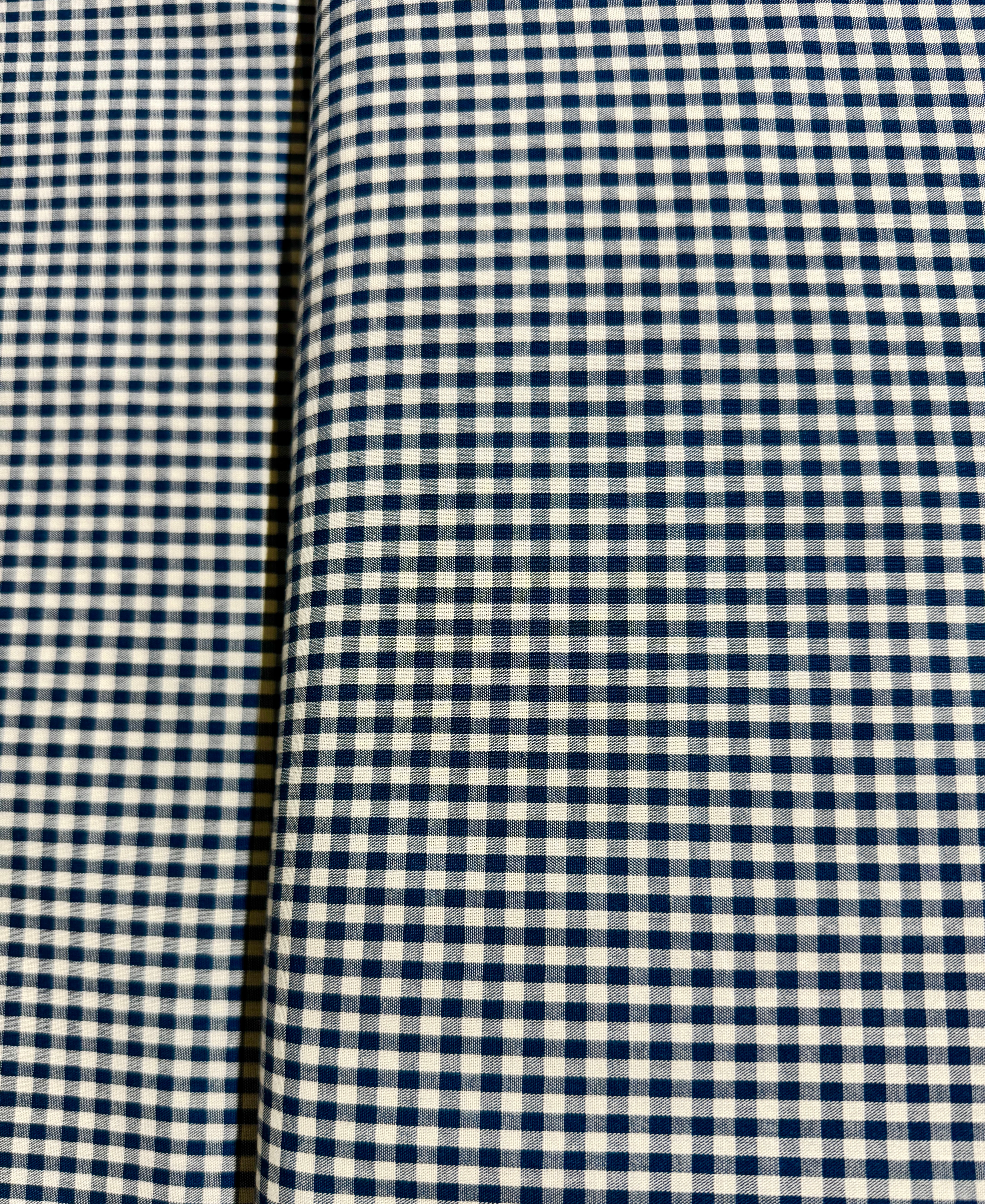 Crawford Gingham - Yarn Dyed 1/8 Inch Gingham Navy Yardage
