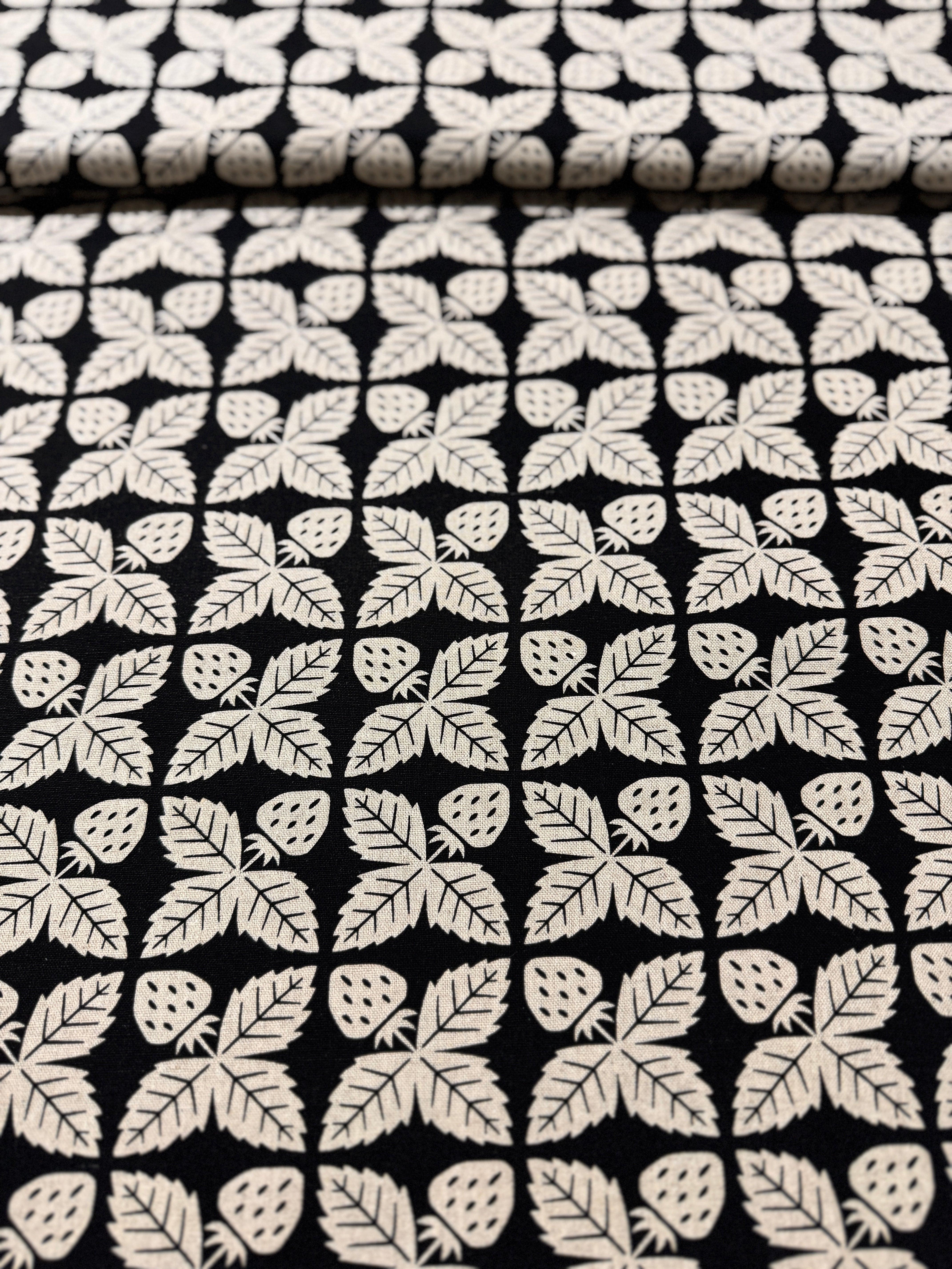 Along the Fields - Strawberry Black Canvas - Remnant