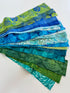 Assorted Ocean Batik Strips - 21, 2”x 19" Strips per Bundle