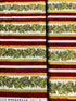 Winter's Grandeur 8 - Holiday Gold Metallic Pine Branch Stripes - Remnant