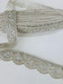 Ivory Pearl Beaded Scalloped Lace Trim