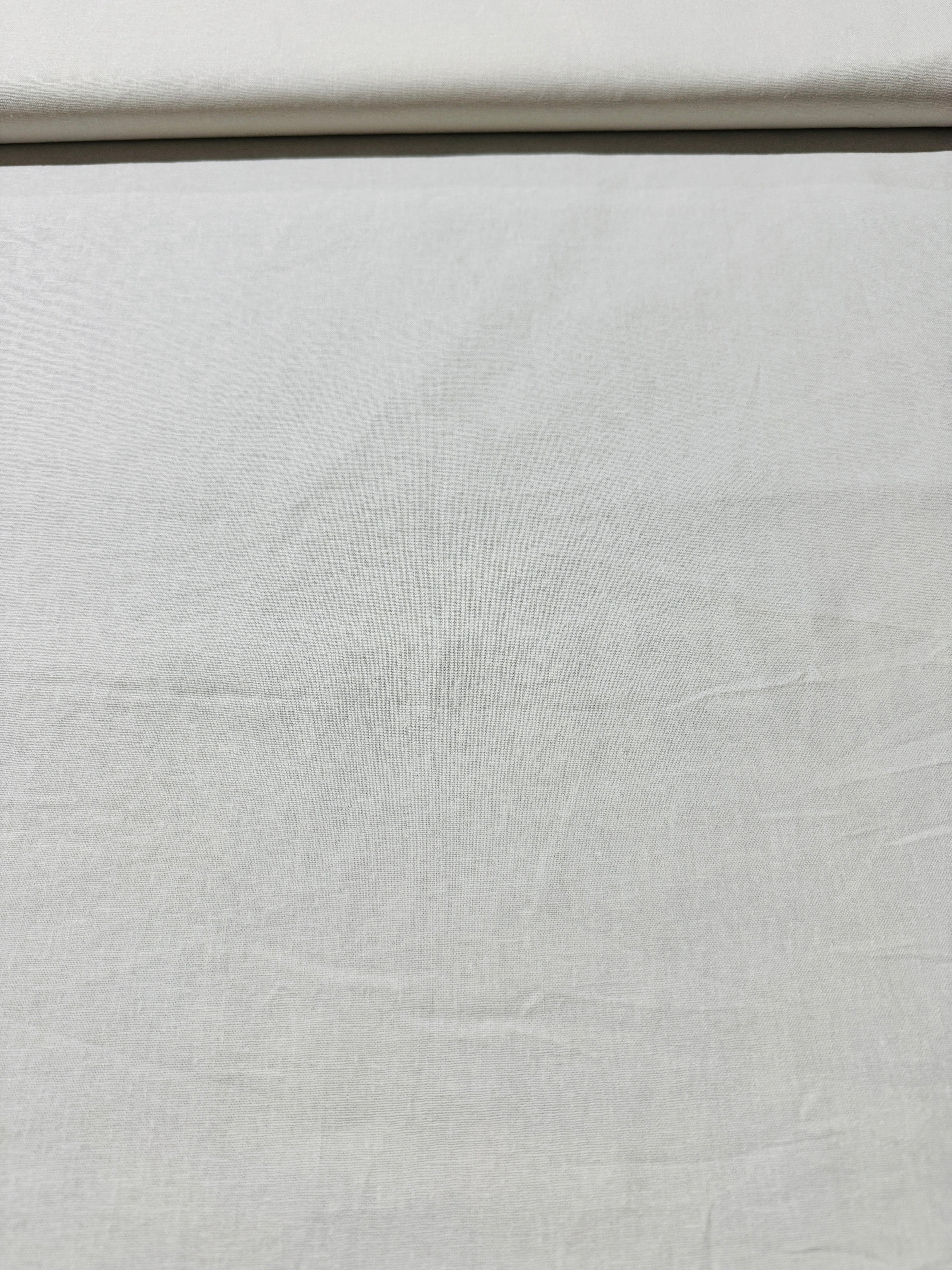 Essex White Yardage - LINEN + COTTON Blend