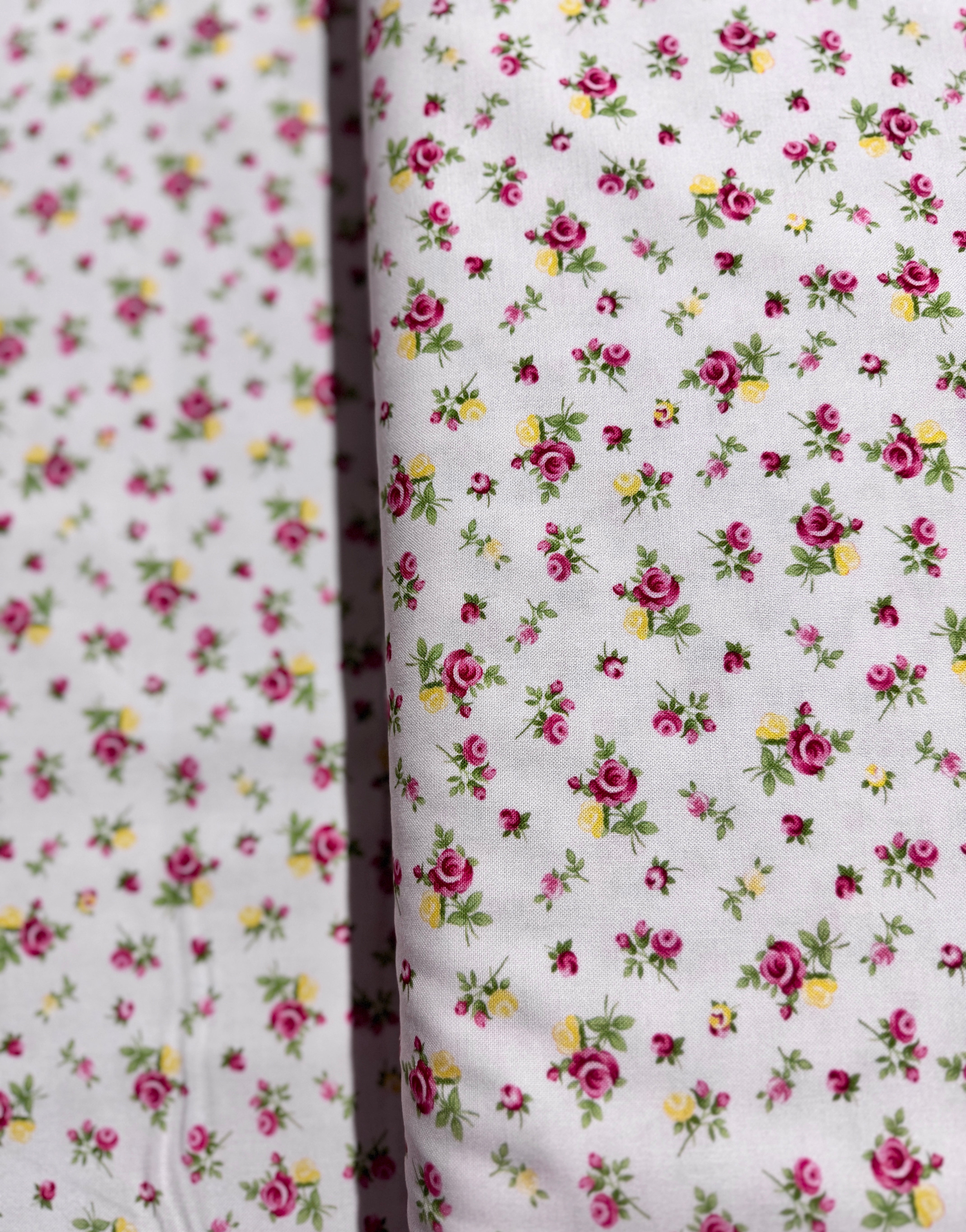 Tossed Tiny Rose Pink Yardage