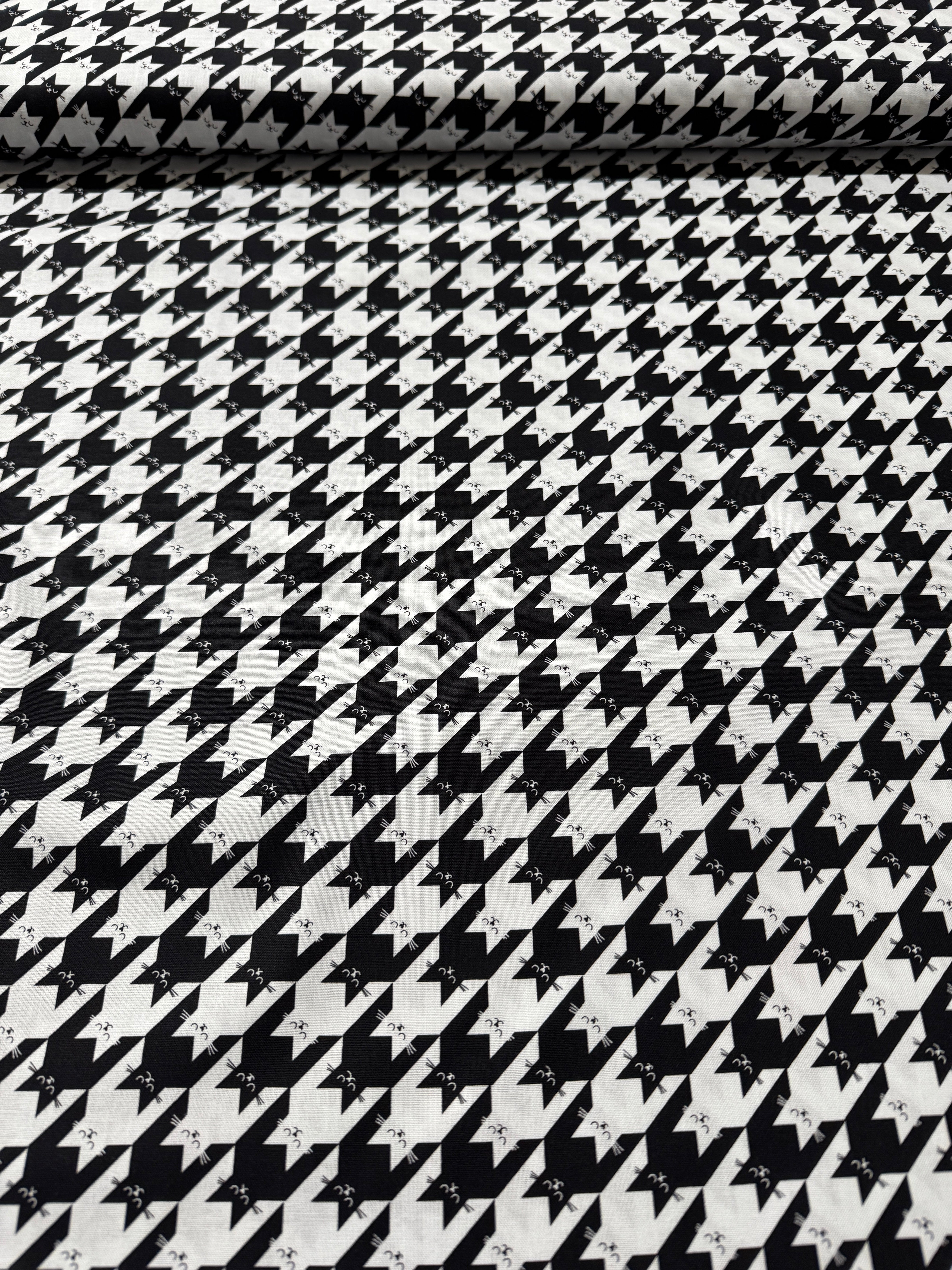Feline Good! - Kitty Houndstooth Yardage