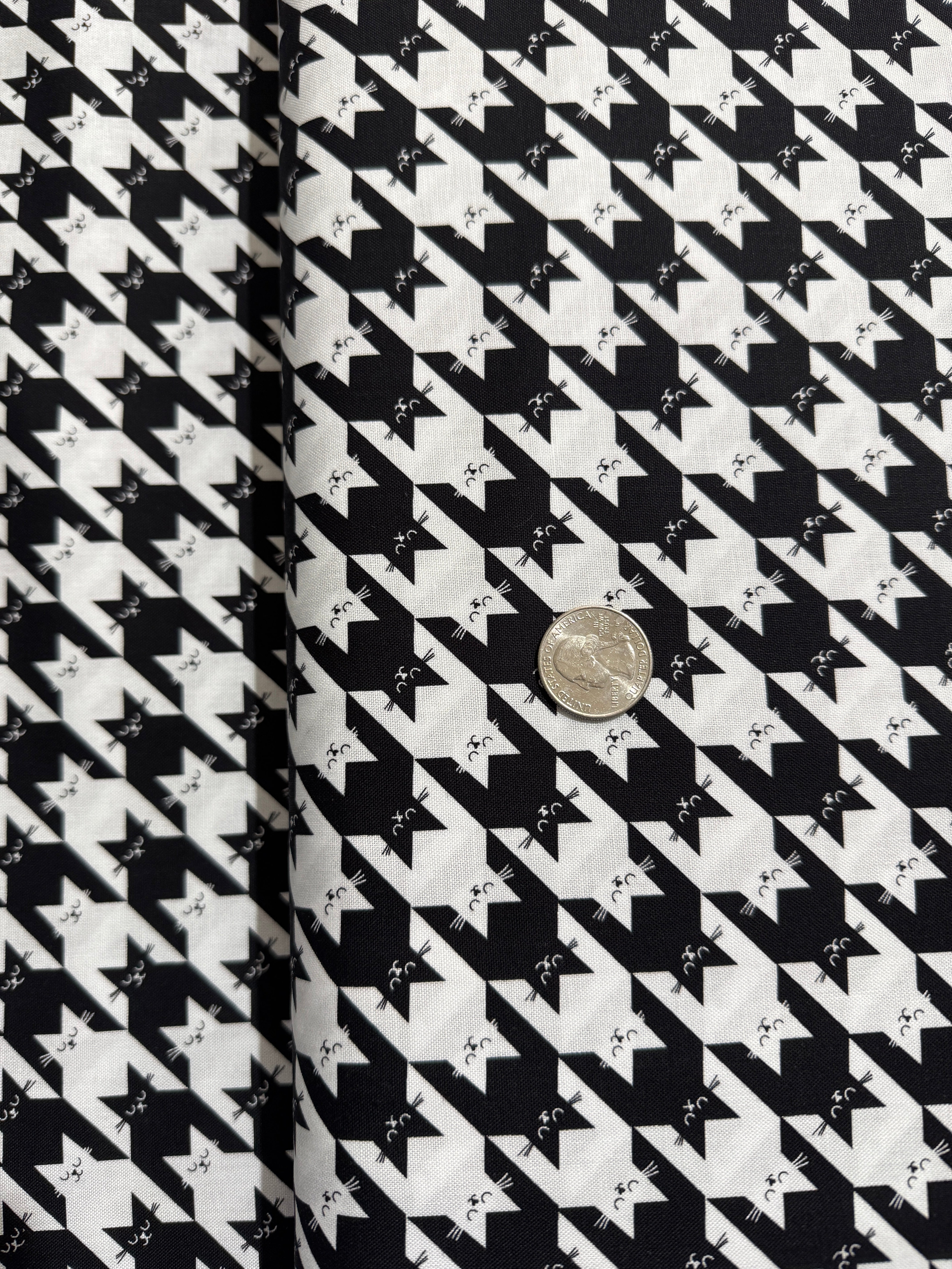 Feline Good! - Kitty Houndstooth Yardage