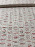 The Print Shop - Modern Logos Cream Red Yardage