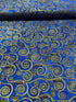 Gustav Klimt - Swirls Cobalt Gold Metallic Yardage