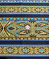 Casablanca - Border Bright Teal fabric by Jinny Beyer for RJR Fabrics with ornate teal and navy border design on 100% cotton.