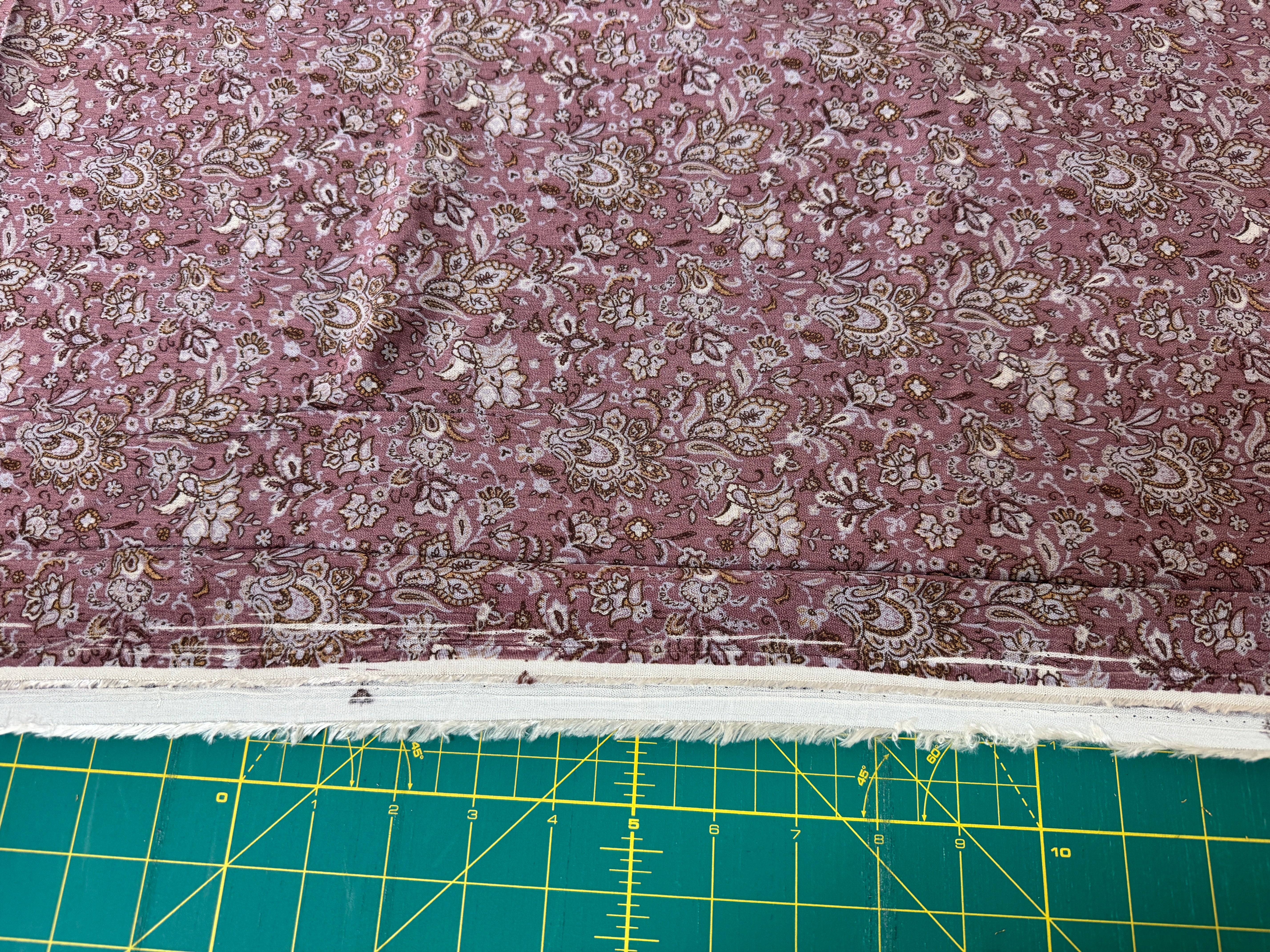 Rayon Crinkle - Florals Paisley Rose Yardage