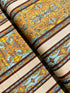 Miyako Border Yellow Fabric by Jinny Beyer – Asian-style geometric and floral border cotton print for RJR Fabrics.