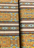 Miyako Border Yellow Fabric by Jinny Beyer – Asian-style geometric and floral border cotton print for RJR Fabrics.