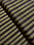 Gilded - Leaf Stripes Ink Gold Metallic Yardage