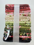 Bouquet of Roses Flannel Fat Quarter Bundle by A Flowerhouse Collection for Robert Kaufman featuring 20 coordinating floral flannel fat quarters in burgundy, pink, ivory, green, and charcoal tones.