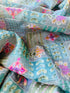 Crepe Chiffon Digital Print Fabric with Sequins and Thread Work