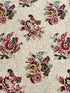 Vintage floral cotton fabric featuring colorful bouquet medallions on a cream foulard background, Marseille collection by Dover Hill for Benartex.