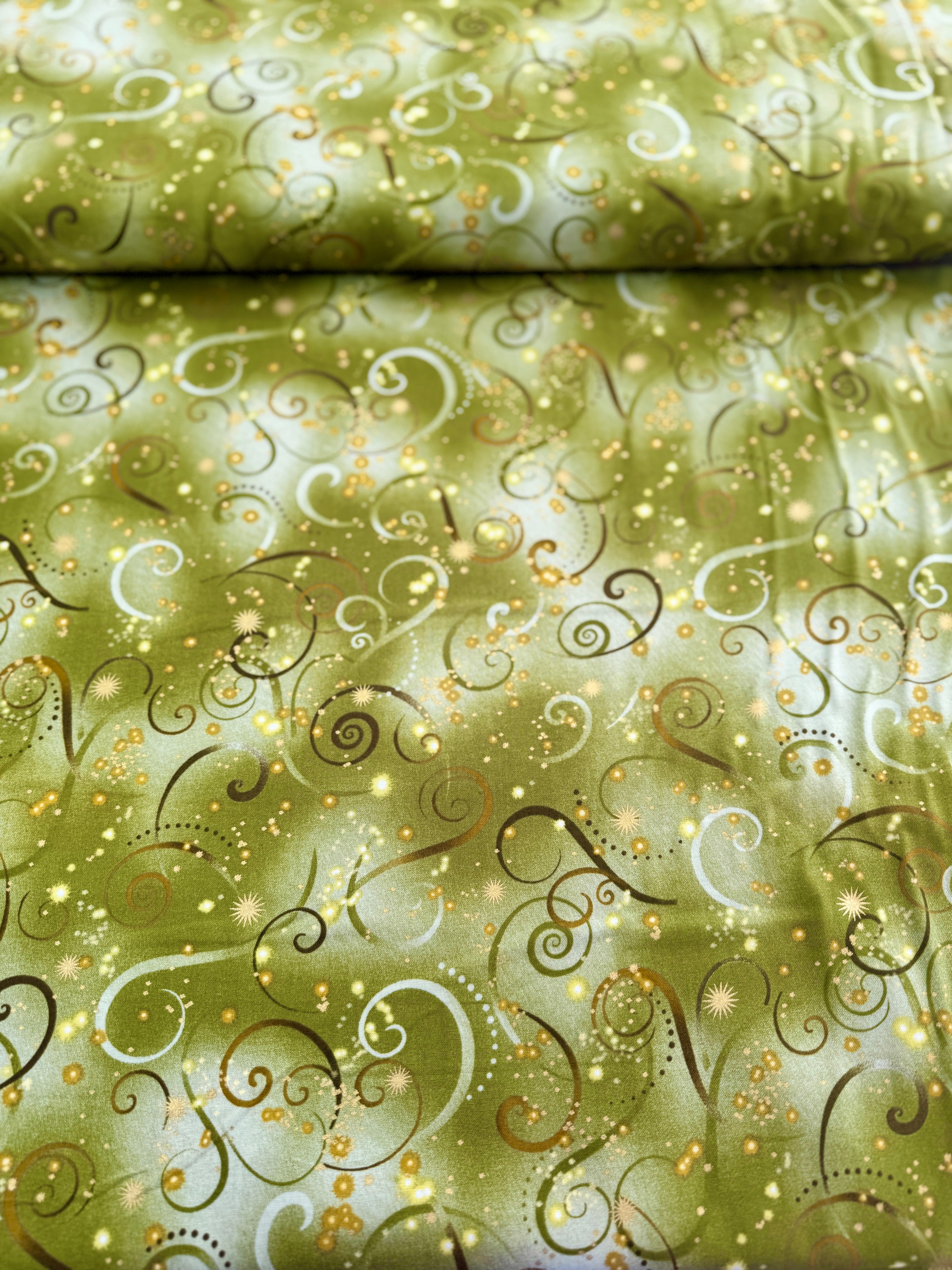 Dance of the Dragonfly - Swirling Sky Celedon Yardage