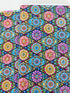 Pink mandala quilting fabric featuring colorful geometric floral medallions in turquoise, aqua, yellow, and lime green by Blank Quilting.