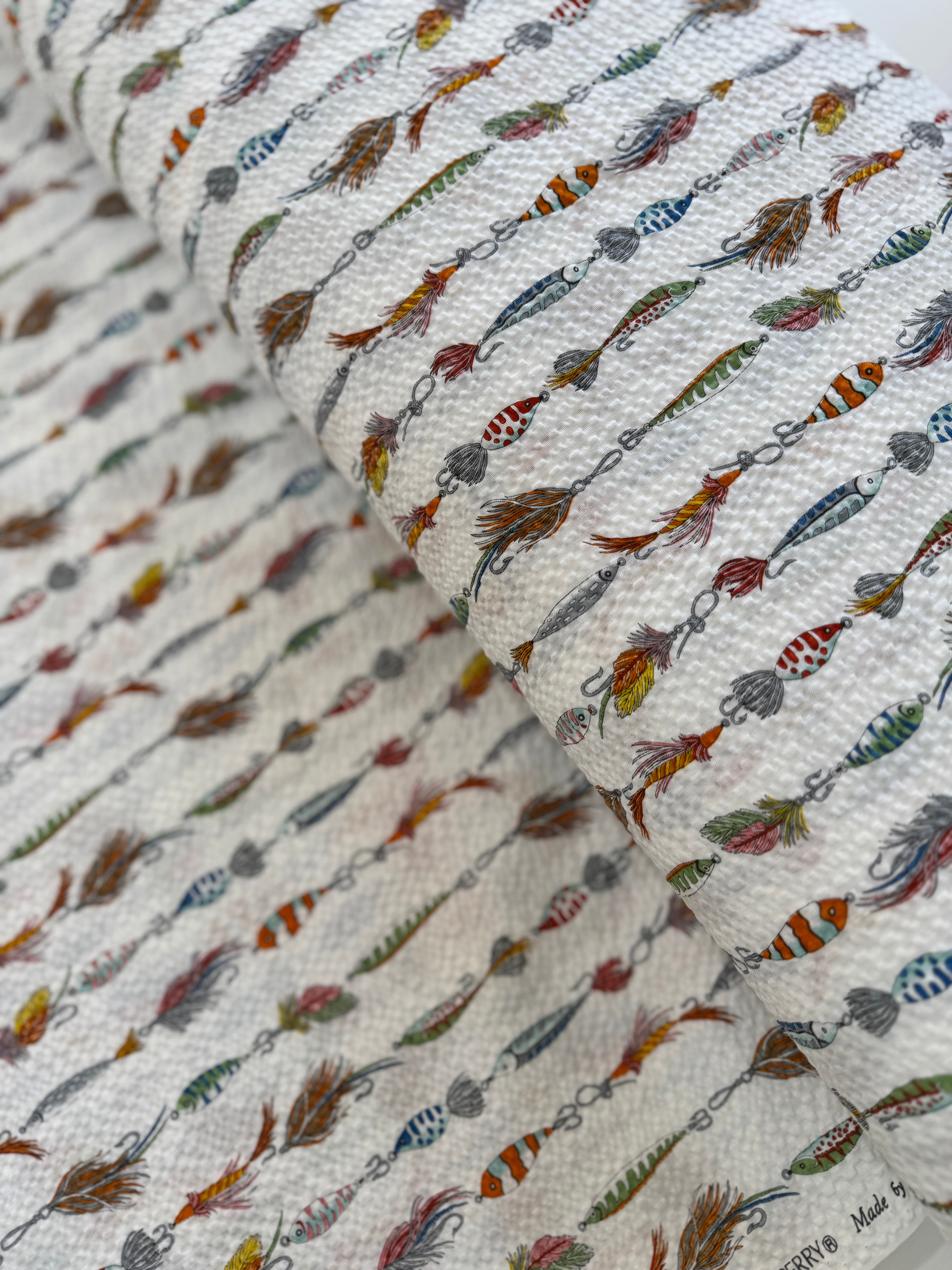 Plisse Collection - Fishing Baits and Lures White Yardage