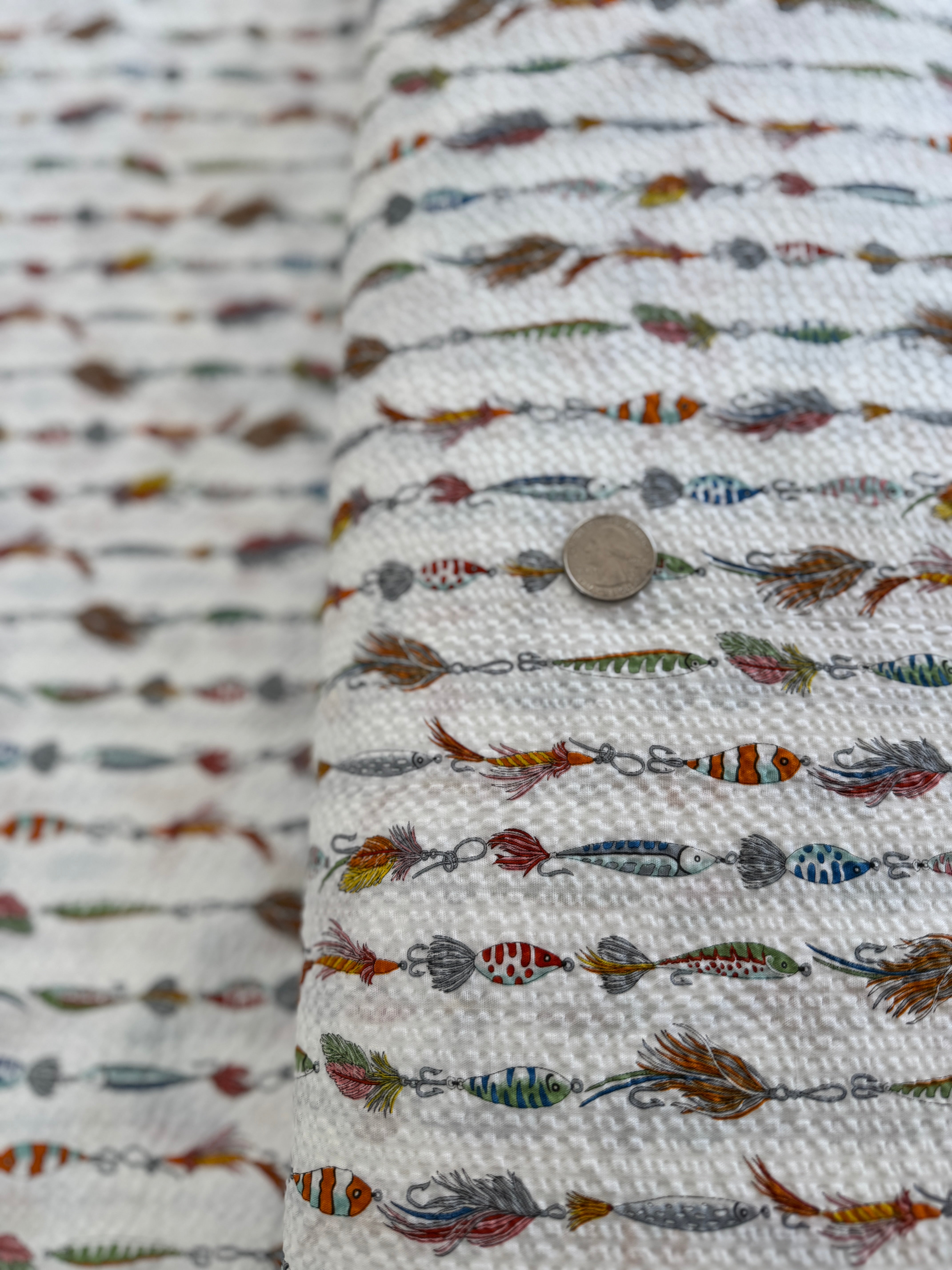 Plisse Collection - Fishing Baits and Lures White Yardage