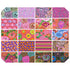 Kaffe Fassett August 2025 Hot 5 inch charm pack showing bright floral and geometric prints.