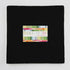 Bella Solids Black Junior Layer Cake by Moda Fabrics containing 20 identical 10-inch by 10-inch premium cotton fabric squares in a classic black solid.