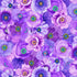 Packed Tonal Poppies Lavender fabric by Chong-A Hwang for Timeless Treasures, featuring dense lavender, violet, and purple poppy flowers with colorful teal, green, pink, blue, and yellow centers.