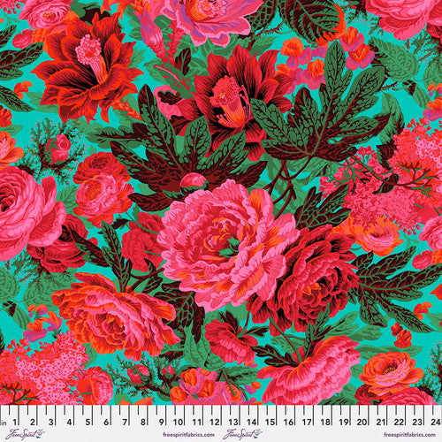 Kaffe Fassett Collective Stash - Floral Burst Maroon Yardage