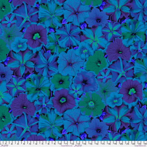 Kaffe Fassett Collective Stash - Petunias Blue - Remnant