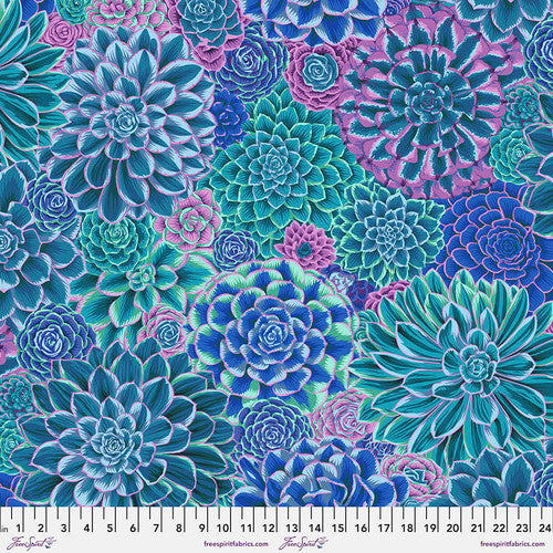 Kaffe Fassett Collective Stash - House Leeks Blue Yardage