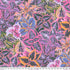Kaffe Fassett Bold Leaves Pink cotton fabric with layered pink and purple botanical leaves.