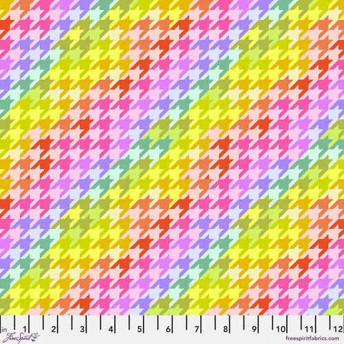 Sweet Tooth Moonbeam fabric by Tula Pink – neon candy print on 100% cotton for Free Spirit Fabrics.