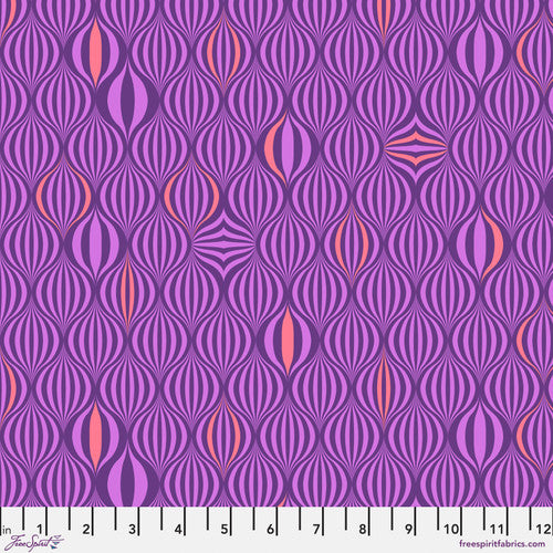 Light the Way Nova fabric by Tula Pink – neon glowing lantern motifs on 100% cotton for Free Spirit Fabrics.