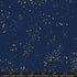 Ruby Star Society Speckled Splatter Paint Navy Metallic cotton linen canvas featuring metallic gold and tonal blue speckles on a rich navy background by Rashida Coleman-Hale for Moda Fabrics.